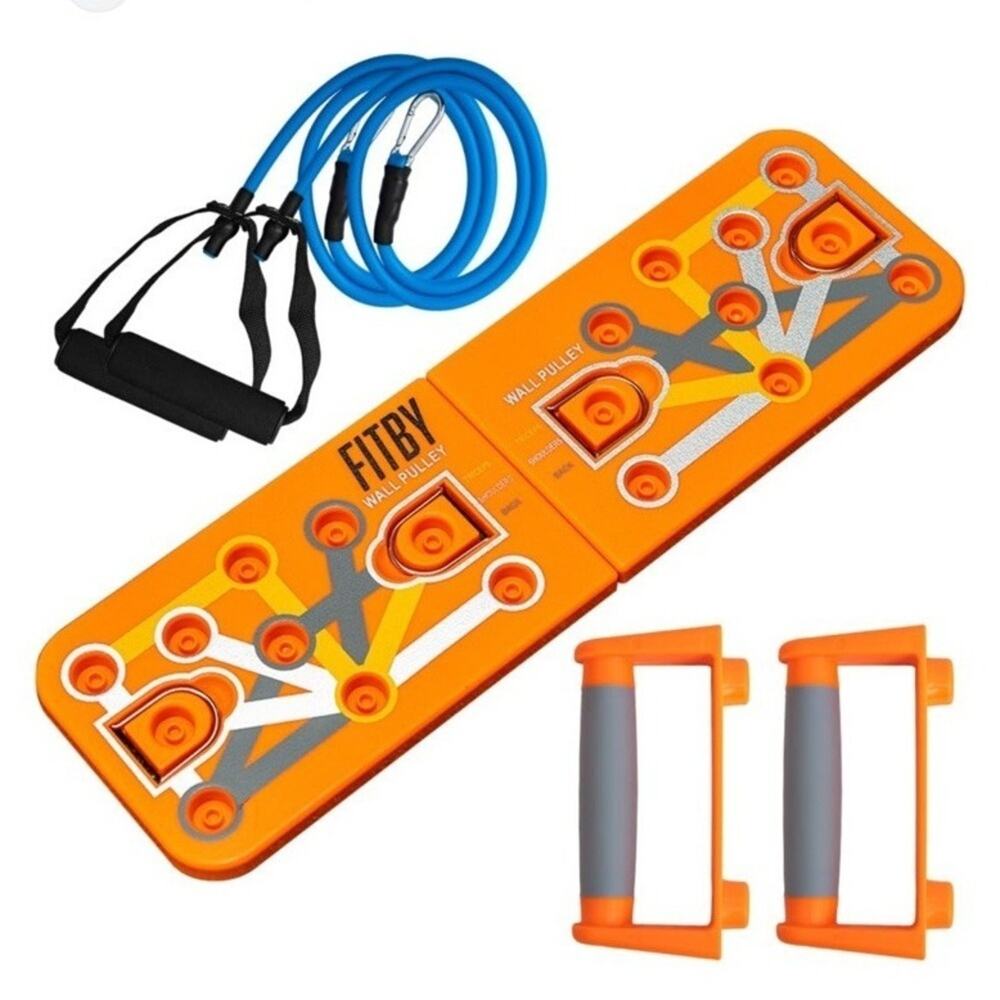 Fitby Push Up Board Multifunctional Foldable Workout Equipment Orange NEW